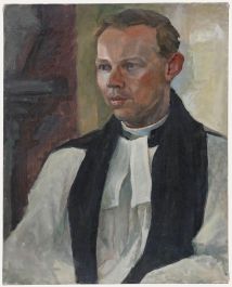 Pauline Plummer (b.1933) - 20th Century Oil, Portrait of a Vicar