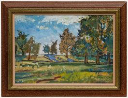 Scottish School 20th Century Oil - The Park in Summer