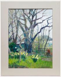 Pauline Plummer (b.1933) - Framed Contemporary Oil, Enjoying Diana's Garden