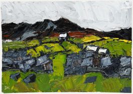 Daniel Nichols After Kyffin Williams - Contemporary Oil,  Rural Dwellings