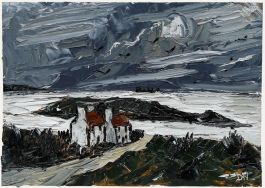 Daniel Nichols After Kyffin Williams - Contemporary Oil, A Brooding Storm