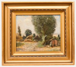 Frederick William Jackson (1859-1918) - Late 19th Century Oil, The Chicken Coop
