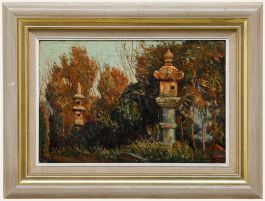Frank Ernest Beresford (1881-1967) - 1908 Oil, A Japanese Garden