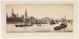 Harold Thornton (1892-1958) - Early 20th Century Etching, Westminster Bridge