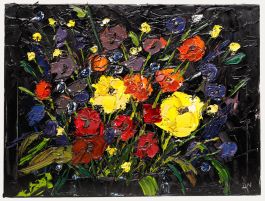 Daniel Nichols - Contemporary Oil, A Spray of Poppies