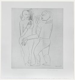 Simon Schrieber (b.1953) - 1987 Etching, Two Figures