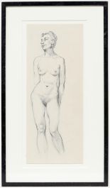 Peter Collins ARCA - 20th Century Graphite Drawing, Standing Nude