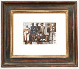 Dorde (Djordje) Ilic (1920-2010) - 20th Century Gouache, Street Sweepers