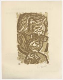 Victor Rebuffo (1903-1983) - Mid 20th Century Woodcut, Autorretrato