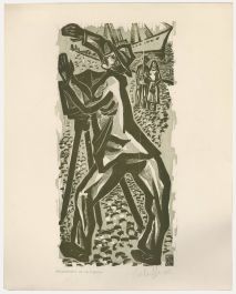 Victor Rebuffo (1903-1983) - Mid 20th Century Woodcut, Fotógrafo De La Ribera
