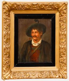 Max Kuglmayr (1863-c.1930) - 1907 Oil, Portrait of a Man Smoking a Pipe