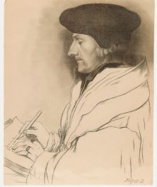 After Hans Holbein the Younger - Mid 20th Century Graphite Drawing, Erasmus
