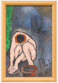 Plai - Framed 1982 Oil, By the Basin