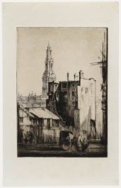 Nathaniel Sparks RE (1880-1956) - Early 20th Century Etching, St Mary le Strand