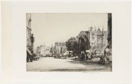 Nathaniel Sparks RE (1880-1956) - Etching, Westminster from the Horseguards