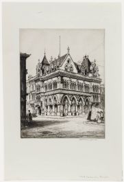 Nathaniel Sparks RE (1880-1956) - 1910 Etching, Stock Exchange, Glasgow