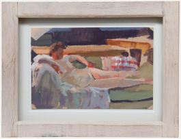 Michael Murfin (b.1954) - English School 20th Century Acrylic, Reclining Nude