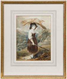 After Richard Westall RA (1785-1836) - 19th Century Watercolour, The Gleaner