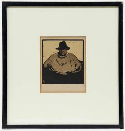Sir William Nicholson (1872-1949) - Late 19th Century Woodcut, A Fisherman