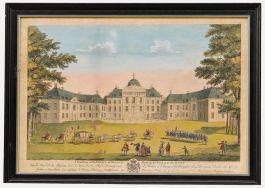 Vue d'Optique - 18th Century Engraving, A View of the Prince of Orange's House