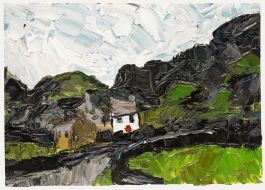 Daniel Nichols - Contemporary Oil, Little House in the Hills
