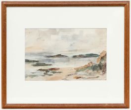 Agnes Mabel Murray Mackinlay (1876-1970) - Watercolour, Carrick Bay