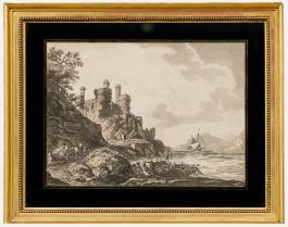 W. Pickett and J. Clarke after P.J. de Loutherbourg - Etching, Conway Castle