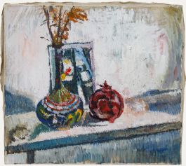 Mark Ford - 20th Century Oil, Ceramic and Pomegranate