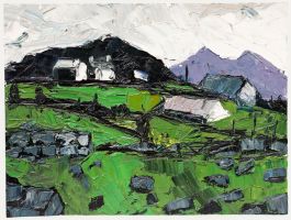 Daniel Nichols - Contemporary Oil, View of the Mountains