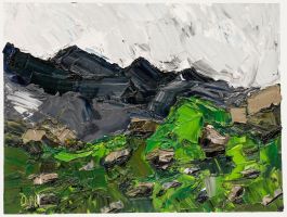 Daniel Nichols - Contemporary Oil, Grey Mountains