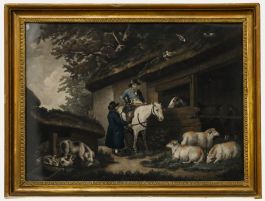 William Ward after George Morland - 1798 Mezzotint, The Country Butcher