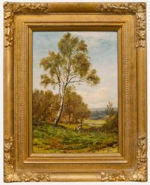 James Elliot (b.1850) - Framed Late 19th Century Oil, A Walk in the Country