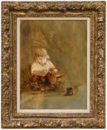 Seymour Remenick (1923-1999) - Mid 20th Century Oil, The Artist's Daughter