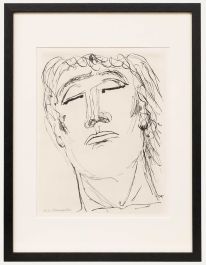 Henry De Waroquier (1881-1970) - Framed 1946 Etching, Head