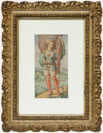 Joseph Besnard (1834-1905) - Framed Late 19th Century Watercolour, The Soldier