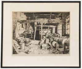 James Priddey (1916-1980) - Framed 20th Century Etching, The Pearl Stud Maker