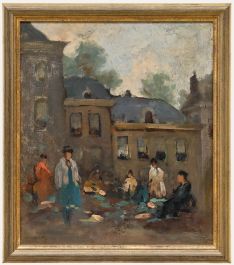 Attrib. Gerrit Stegeman (1858-1940) - Early 20th Century Oil, Street Scene