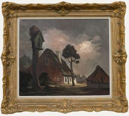 Theodore Op de Beeck (1901-1993) - Mid 20th Century Oil, Kempen Farm