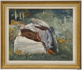 Christiaan le Roy (1884-1969) - Framed Mid 20th Century Oil, Dead Partridge