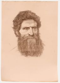 Early 20th Century Graphite Drawing - A Weathered Man
