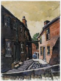 Tom Brown (1933-2017) - 1973 Oil, Cobbled Streets