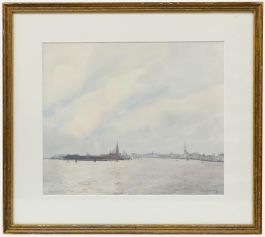 John Newberry (b.1934) - Framed 20th Century Watercolour, View of Venice