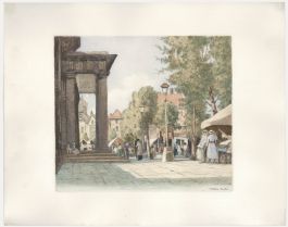 William Tatton Winter (1855-1928) - Early 20th Century Etching, Salisbury Market