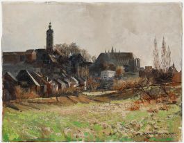 Jessica Bohannan - 1978 Oil, View of the City of Mons