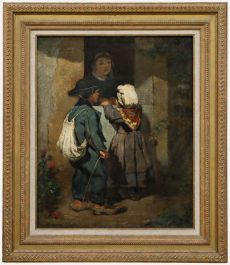 Armand Doré (1824–1882) - French School 19th Century Oil, Mother and Children