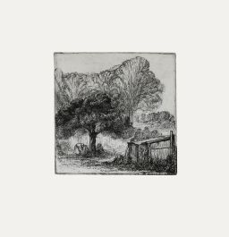 Jean-Pierre Cornet (b.1925) - Mid 20th Century Etching, Working the Garden
