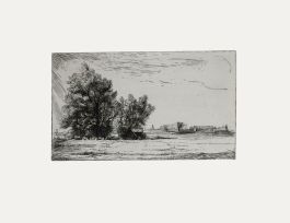 Jean-Pierre Cornet (b.1925) - Mid 20th Century Etching, A View of the Farm