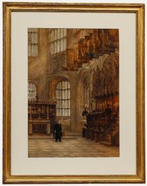 Samuel John Hodson - Framed 1904 Watercolour, The Chapel of Henry VII
