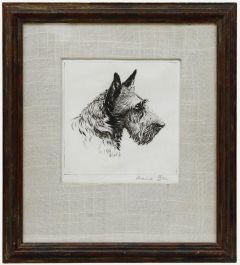David Gee - Framed Early 20th Century Etching, Scottish Terrier