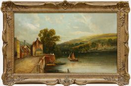 Henry Hotham Harris (c.1805-1865) - Late 19th Century Oil, Dartmouth Harbour